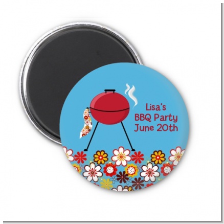 BBQ Grill - Personalized Birthday Party Magnet Favors