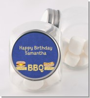 BBQ Hotdogs and Hamburgers - Personalized Birthday Party Candy Jar