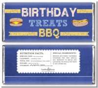 BBQ Hotdogs and Hamburgers - Personalized Birthday Party Candy Bar Wrappers