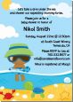 Beach Baby African American Boy - Baby Shower Invitations thumbnail