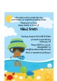 Beach Baby African American Boy - Baby Shower Petite Invitations thumbnail