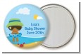 Beach Baby African American Boy - Personalized Baby Shower Pocket Mirror Favors thumbnail
