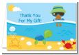 Beach Baby African American Boy - Baby Shower Thank You Cards thumbnail