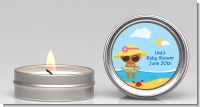 Beach Baby African American Girl - Baby Shower Candle Favors