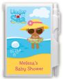 Beach Baby African American Girl - Baby Shower Personalized Notebook Favor thumbnail