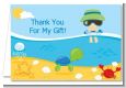 Beach Baby Asian Boy - Baby Shower Thank You Cards thumbnail