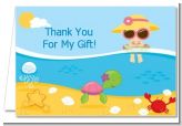 Beach Baby Asian Girl - Baby Shower Thank You Cards