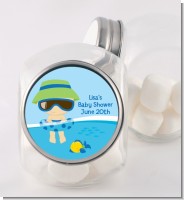 Beach Baby Boy - Personalized Baby Shower Candy Jar