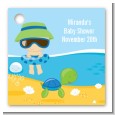Beach Baby Boy - Personalized Baby Shower Card Stock Favor Tags thumbnail