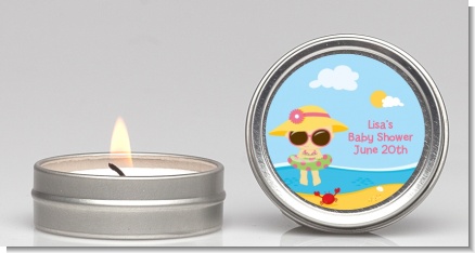 Beach Baby Girl - Baby Shower Candle Favors