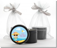 Beach Baby Girl - Baby Shower Black Candle Tin Favors