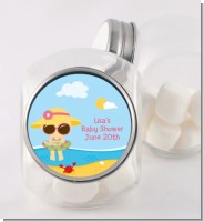 Beach Baby Girl - Personalized Baby Shower Candy Jar