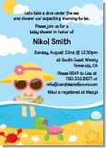 Beach Baby Girl - Baby Shower Invitations Beach Baby Girl - Baby Shower Invitations