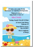 Beach Baby Girl - Baby Shower Petite Invitations