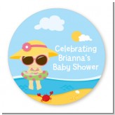 Beach Baby Girl - Personalized Baby Shower Table Confetti