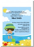 Beach Baby Hispanic Boy - Baby Shower Petite Invitations