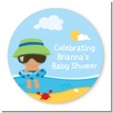 Beach Baby Hispanic Boy - Personalized Baby Shower Table Confetti