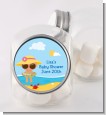 Beach Baby Hispanic Girl - Personalized Baby Shower Candy Jar thumbnail
