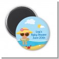 Beach Baby Hispanic Girl - Personalized Baby Shower Magnet Favors thumbnail