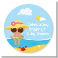 Beach Baby Hispanic Girl - Personalized Baby Shower Table Confetti thumbnail
