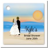 Beach Couple - Personalized Bridal Shower Card Stock Favor Tags