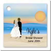 Beach Couple - Personalized Bridal Shower Card Stock Favor Tags