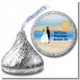 Beach Couple - Hershey Kiss Bridal Shower Sticker Labels thumbnail