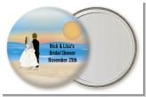 Beach Couple - Personalized Bridal Shower Pocket Mirror Favors