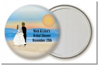 Beach Couple - Personalized Bridal Shower Pocket Mirror Favors