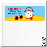 Beach Toys - Birthday Party Return Address Labels