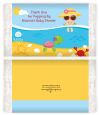 Beach Baby Asian Girl - Personalized Popcorn Wrapper Baby Shower Favors thumbnail