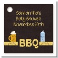 Beer and Baby Talk - Personalized Baby Shower Card Stock Favor Tags thumbnail