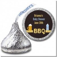 Beer and Baby Talk - Hershey Kiss Baby Shower Sticker Labels