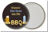 Beer and Baby Talk - Personalized Baby Shower Pocket Mirror Favors