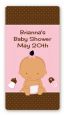 Baby Girl Hispanic - Custom Rectangle Baby Shower Sticker/Labels thumbnail