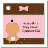 Baby Girl Hispanic - Personalized Baby Shower Card Stock Favor Tags
