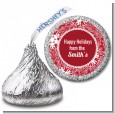 Big Red Snowflake - Hershey Kiss Christmas Sticker Labels thumbnail