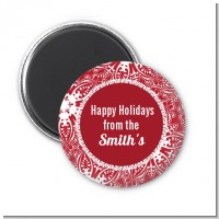 Big Red Snowflake - Personalized Christmas Magnet Favors
