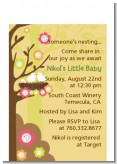Bird's Nest - Baby Shower Petite Invitations
