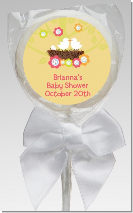 Bird's Nest - Personalized Baby Shower Lollipop Favors