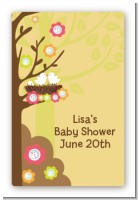 Bird's Nest - Custom Large Rectangle Baby Shower Sticker/Labels