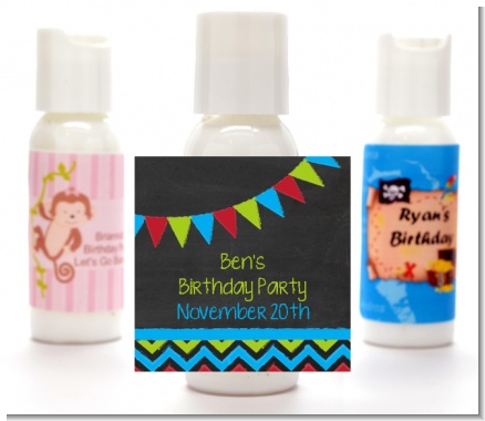 Birthday Boy Chalk Inspired - Personalized Birthday Party Lotion Favors