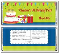 Birthday Cake - Personalized Birthday Party Candy Bar Wrappers