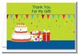 Birthday Cake - Birthday Party Thank You Cards thumbnail