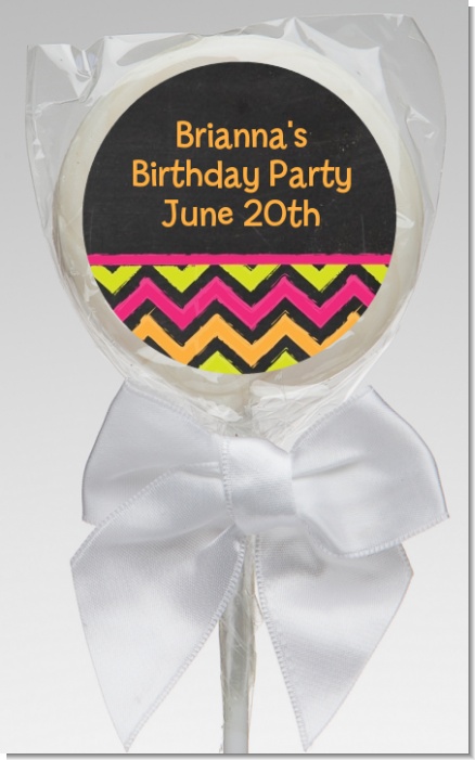 Birthday Girl Chalk Inspired - Personalized Birthday Party Lollipop Favors
