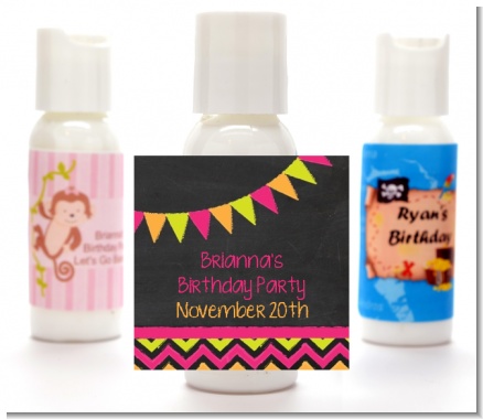 Birthday Girl Chalk Inspired - Personalized Birthday Party Lotion Favors