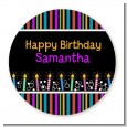 Birthday Wishes - Round Personalized Birthday Party Sticker Labels thumbnail