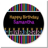 Birthday Wishes - Round Personalized Birthday Party Sticker Labels
