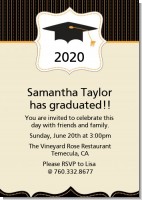 Black & Gold - Graduation Party Invitations