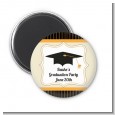 Black & Gold - Personalized Graduation Party Magnet Favors thumbnail